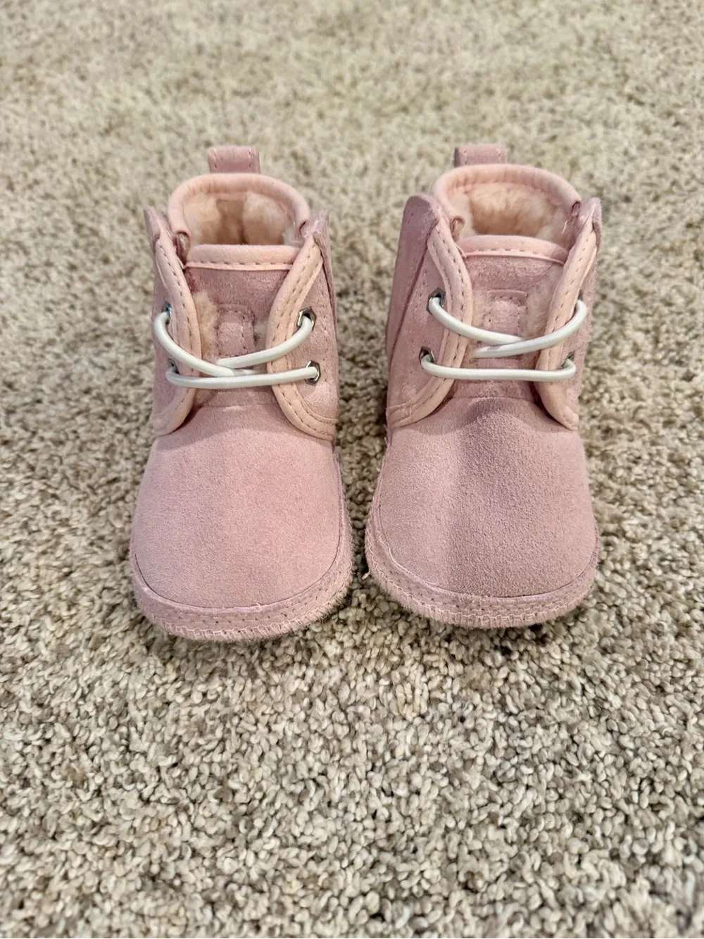 UGG Baby Walker Boots in Light Pink Suede